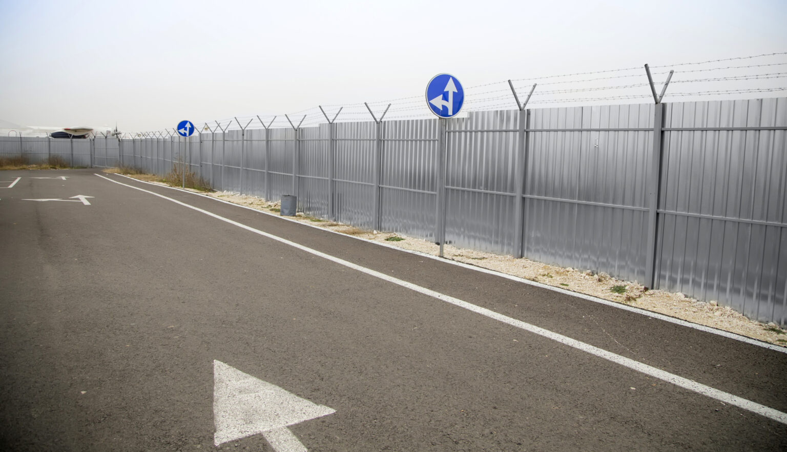 straight and left turn signs